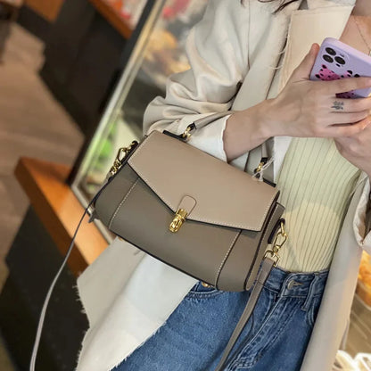Women's New Trendy All-match Genuine Leather Messenger Shoulder Bag Ladies Fashion First Layer Cowhide Handbag High Quality