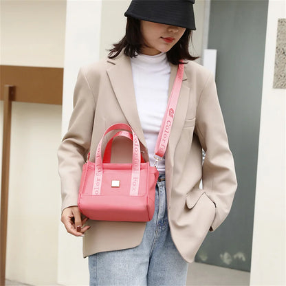 Women's Nylon Crossbody Shopping Bag Female Travel Handbag Ladies Messenger Bag Light Tote Shoulder Bag