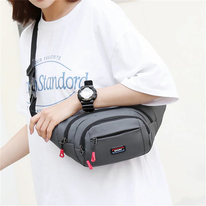 Women's Oxford Chest Bag Female Casual Travel Flap Retro Fashion Lady Waist Pack High Quality Casual Waist Pack