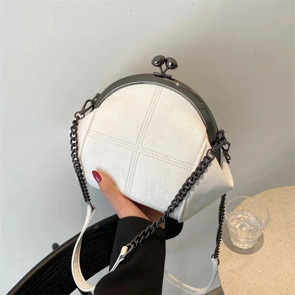 Women's PU Leather Shoulder Waterproof Shell Chain Handbag Ladies Fashion Designer Crossbody Sling Messenger Bag for Female