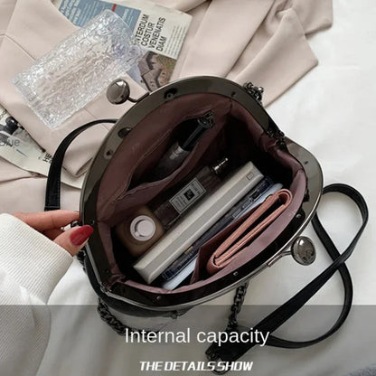 Women's PU Leather Shoulder Waterproof Shell Chain Handbag Ladies Fashion Designer Crossbody Sling Messenger Bag for Female
