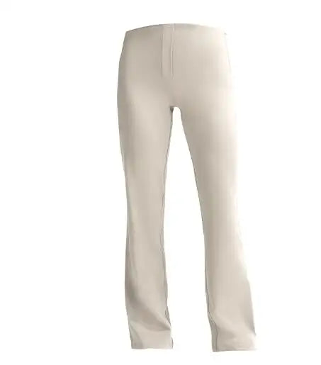 Women's Pants With Pockets Flared Leg Zipper Pants High Waist Fitness Casual Tummy Tuck Pants
