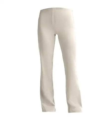 Women's Pants With Pockets Flared Leg Zipper Pants High Waist Fitness Casual Tummy Tuck Pants