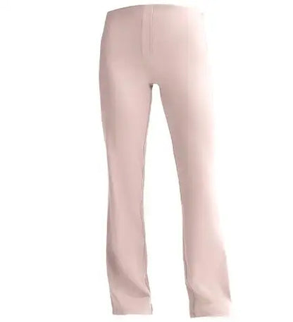 Women's Pants With Pockets Flared Leg Zipper Pants High Waist Fitness Casual Tummy Tuck Pants
