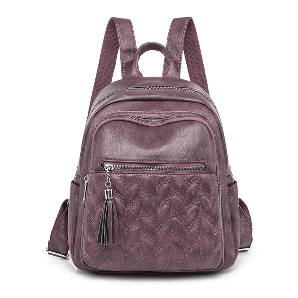Women's Quality PU Leather Back Pack Shoulder Bags Handbag Retro Female Backpack School Bags for Teenager Girl Rucksack Mochilas