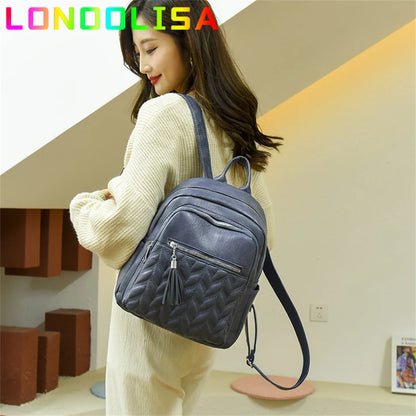 Women's Quality PU Leather Back Pack Shoulder Bags Handbag Retro Female Backpack School Bags for Teenager Girl Rucksack Mochilas