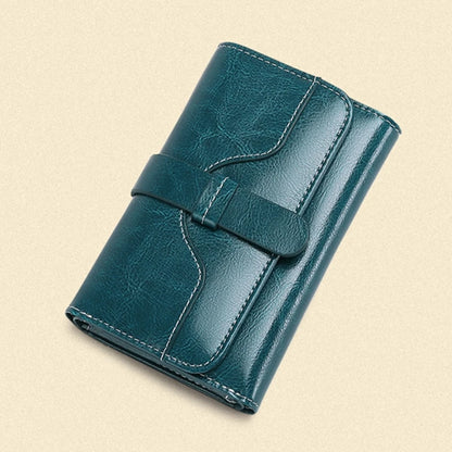 Women's Retro Leather Wallet Female Short Credit Card Holder Coin Purse Trifold Wallets for Girls Ladies Hasp Mony Bag