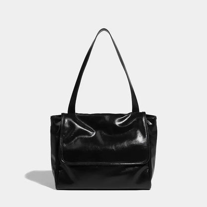 Women's Retro Messenger 2024 Simple Soft Leather Shoulder Versatile Capacity Underarm Commuting Large Tote Bag