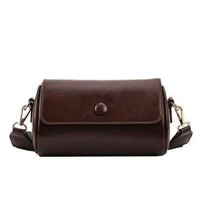 Women's Retro Shoulder Spring New Fashion Messenger Niche High Sense Cylinder Crossbody Bag
