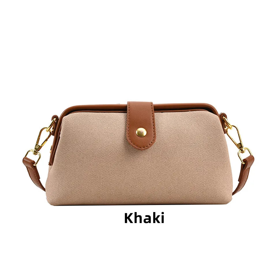 Women's Shoulder Bag Canvas Handbag Large Capacity New Fashion Messenger Bag Small Fashion Women's Single Shoulder Tote