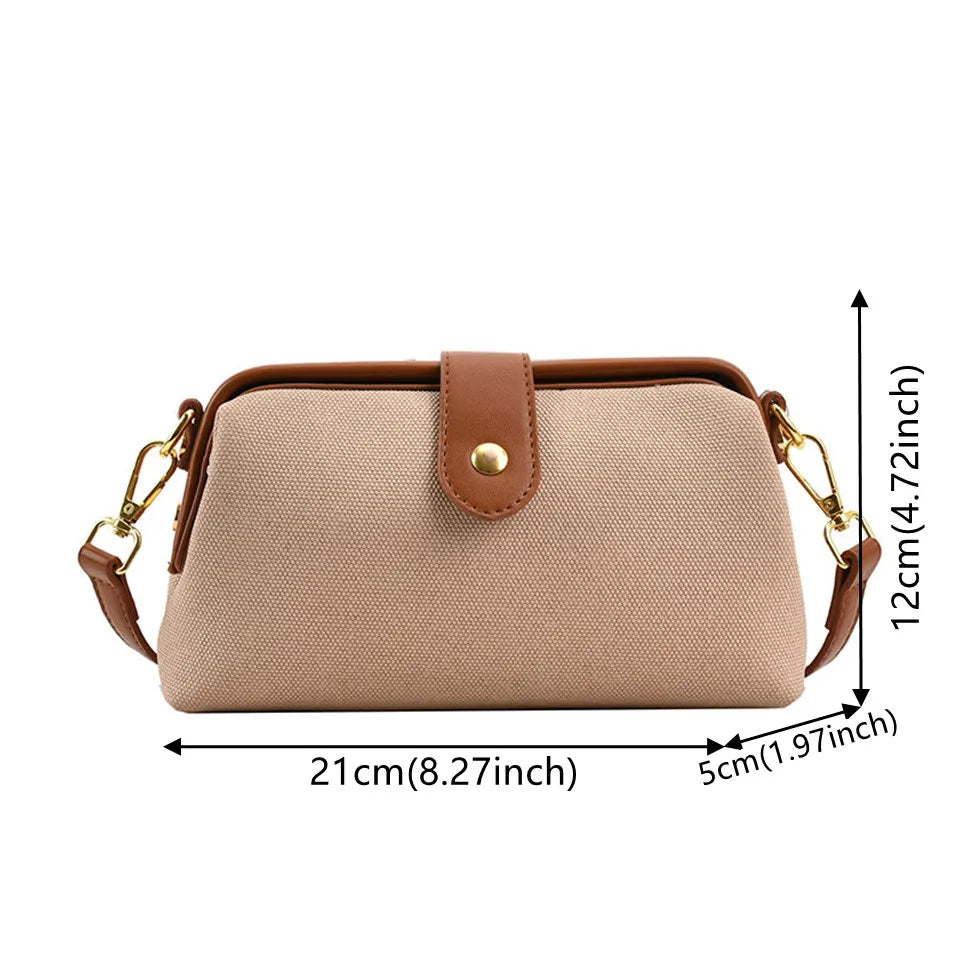 Women's Shoulder Bag Canvas Handbag Large Capacity New Fashion Messenger Bag Small Fashion Women's Single Shoulder Tote