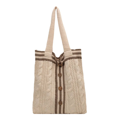 Women's Shoulder Bag Knit Handbag Large Capacity New Fashion Messenger Bag Small Fashion Women's Single Shoulder Tote