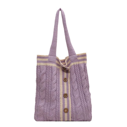 Women's Shoulder Bag Knit Handbag Large Capacity New Fashion Messenger Bag Small Fashion Women's Single Shoulder Tote