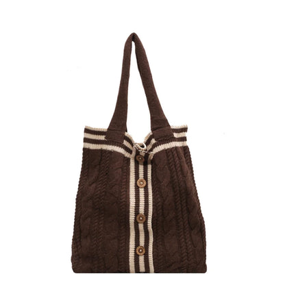 Women's Shoulder Bag Knit Handbag Large Capacity New Fashion Messenger Bag Small Fashion Women's Single Shoulder Tote