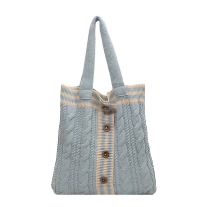 Women's Shoulder Bag Knit Handbag Large Capacity New Fashion Messenger Bag Small Fashion Women's Single Shoulder Tote