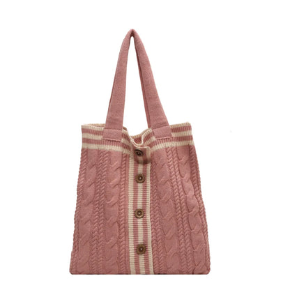 Women's Shoulder Bag Knit Handbag Large Capacity New Fashion Messenger Bag Small Fashion Women's Single Shoulder Tote