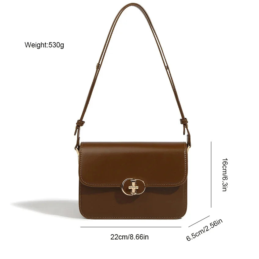 Women's Shoulder Simple Retro Tofu 2024 Fashionable High-end Armpit Versatile Cross-body Trendy Small Square Bag