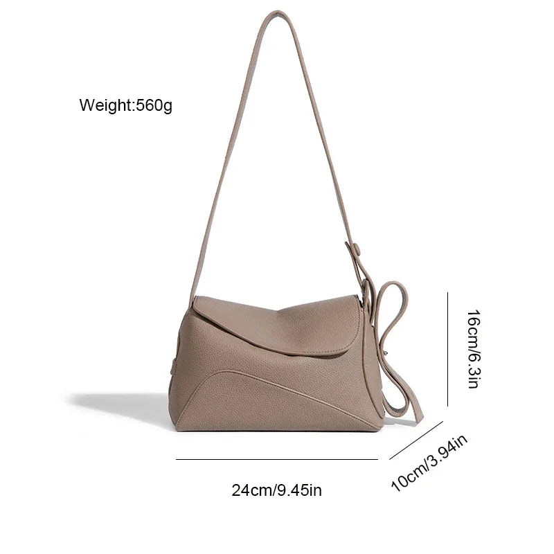 Women's Shoulder Small Square 2024 Summer Fashion Pillow Solid Color Commuter Crossbody Design Armpit Bag