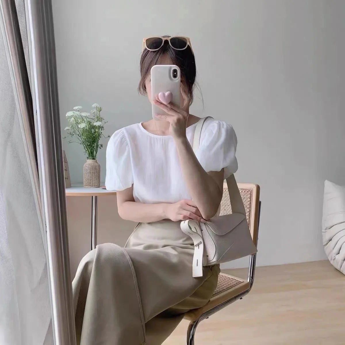 Women's Shoulder Small Square 2024 Summer Fashion Pillow Solid Color Commuter Crossbody Design Armpit Bag