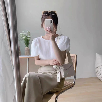 Women's Shoulder Small Square 2024 Summer Fashion Pillow Solid Color Commuter Crossbody Design Armpit Bag