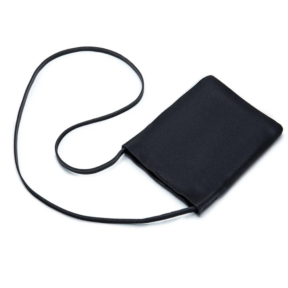 Women's Small Shoulder Lightweight and Fashionable Mini Soft Leather Phone Bag, Japanese Style Simple Commuter Crossbody Ba