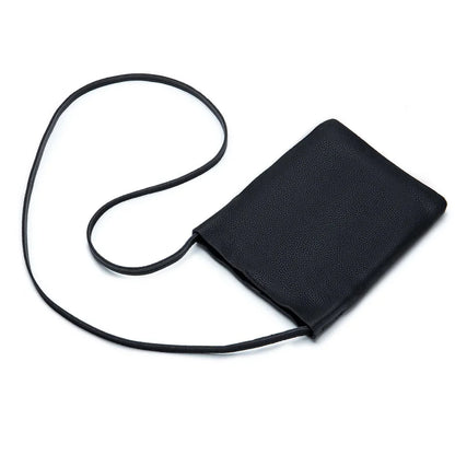 Women's Small Shoulder Lightweight and Fashionable Mini Soft Leather Phone Bag, Japanese Style Simple Commuter Crossbody Ba