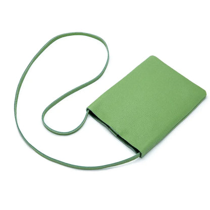 Women's Small Shoulder Lightweight and Fashionable Mini Soft Leather Phone Bag, Japanese Style Simple Commuter Crossbody Ba