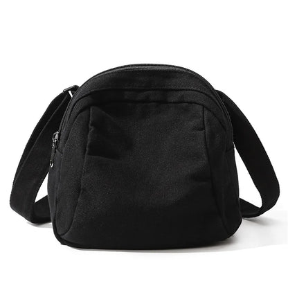 Women's Solid Color Versatile Canvas Shoulder Bags Large Capacity Advanced Sense Quality Ladies Fashion Commute Crossbody Bags