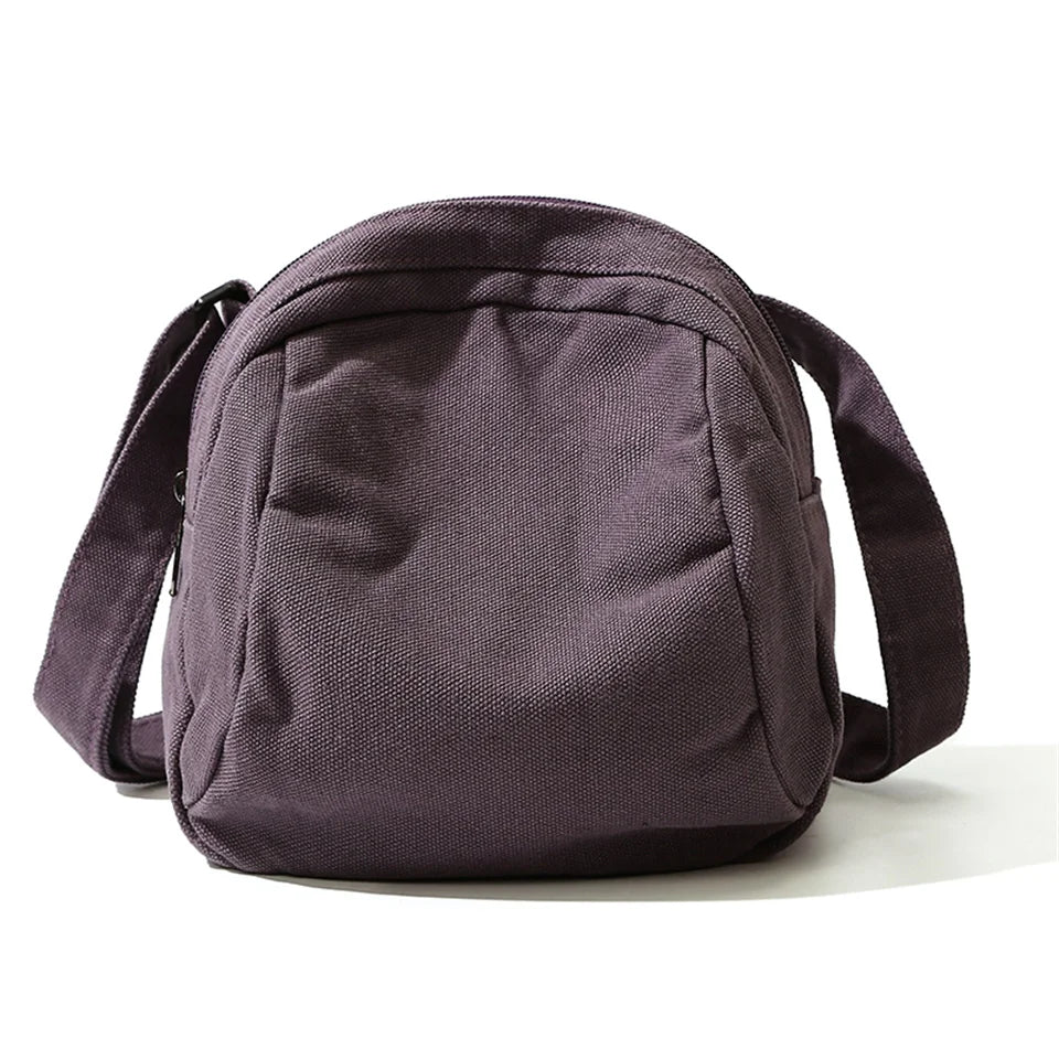 Women's Solid Color Versatile Canvas Shoulder Bags Large Capacity Advanced Sense Quality Ladies Fashion Commute Crossbody Bags