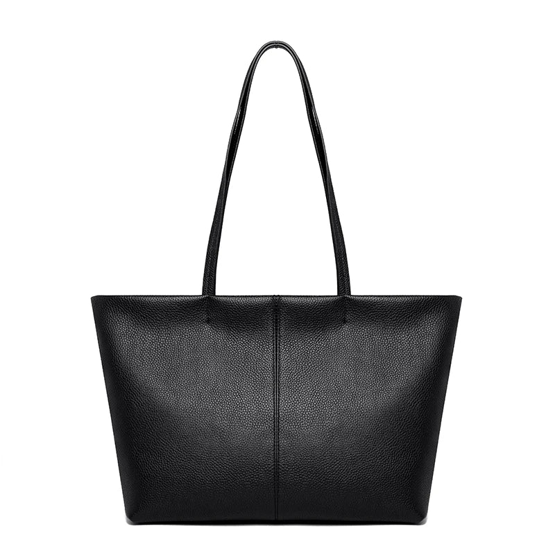Women's Solid Genuine Leather Shoulder Crossbody Bags High Quality Large Capacity Cow Leather Handbags Female Messenger Tote Sac
