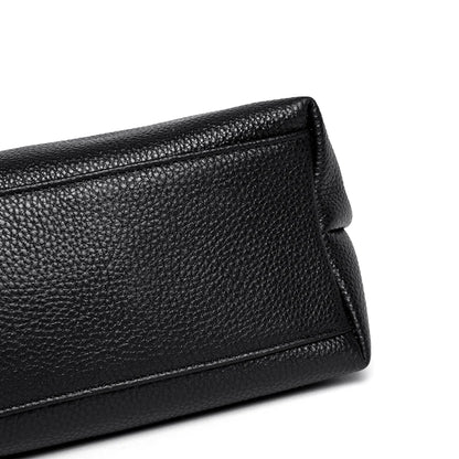 Women's Solid Genuine Leather Shoulder Crossbody Bags High Quality Large Capacity Cow Leather Handbags Female Messenger Tote Sac
