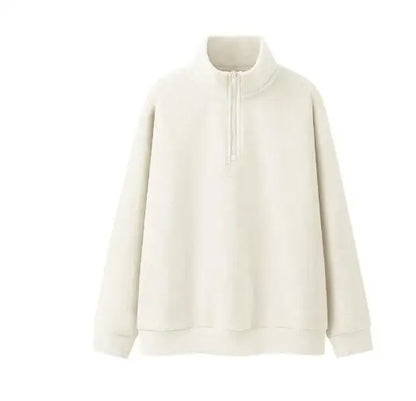 Women's Standing Neck Half Zip Hoodie New Spring and Autumn Pullover
