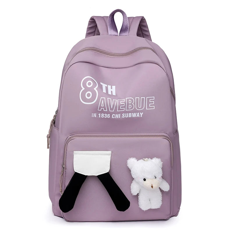 Women's Student Schoolbag Designer High Quality Ladies Fashion Backpack Waterproof Oxford Large-capacity Leisure Travel Rucksack