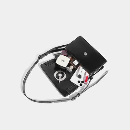Women's Sweet And Cool Motorcycle Designer New Mineral 2024 High-end Small Square Fashionable Crossbody Tofu Bag