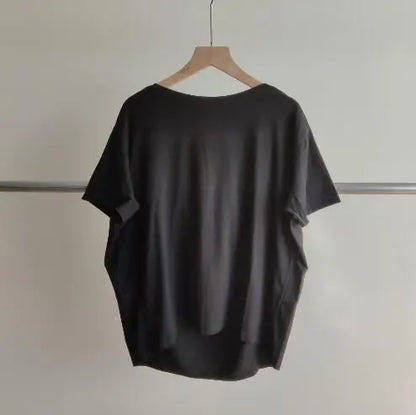 Women's T-shirt Simple Solid Color O-neck Tops Summer Ladies T-shirt Fashion Loose Ladies Clothing