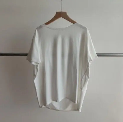 Women's T-shirt Simple Solid Color O-neck Tops Summer Ladies T-shirt Fashion Loose Ladies Clothing