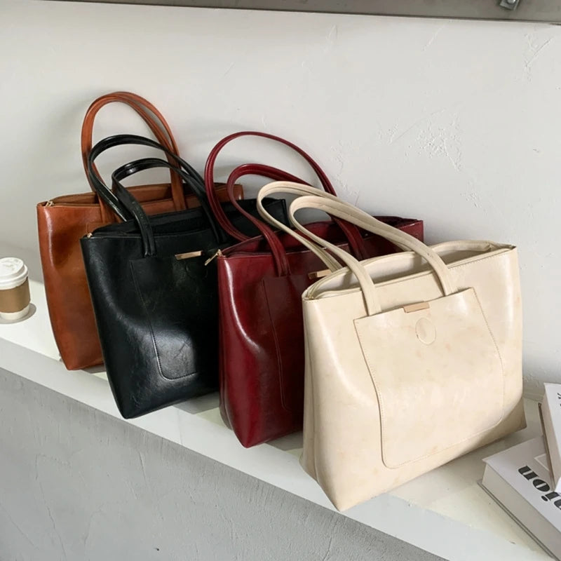 Women's Top Handle Satchel Bag PU Shoulder Bag Large Capacity Handbag Tote Bags