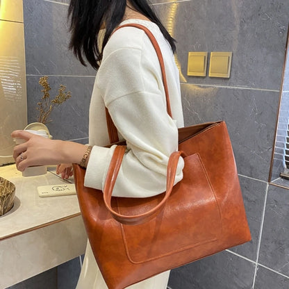 Women's Top Handle Satchel Bag PU Shoulder Bag Large Capacity Handbag Tote Bags