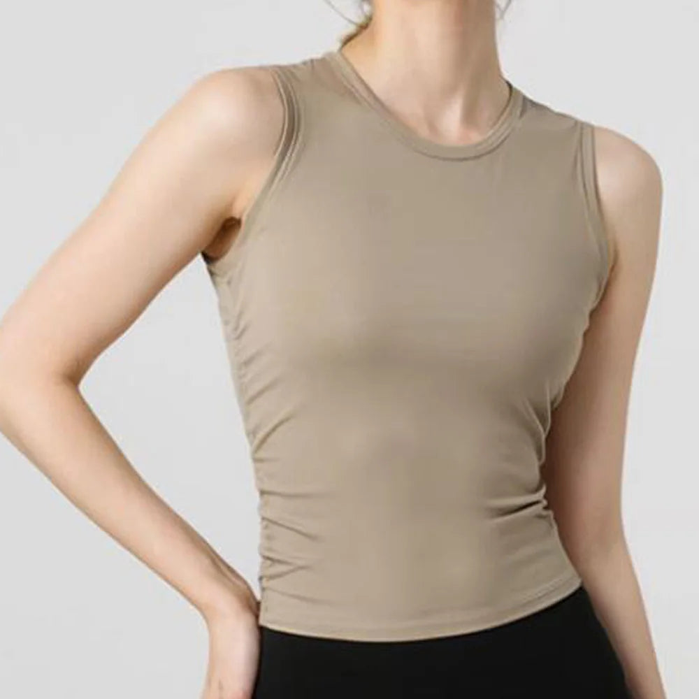 Women's Tops & Tees Sexy Sleeveless Basic Tanks Size 4 6 8 10 Black khaki