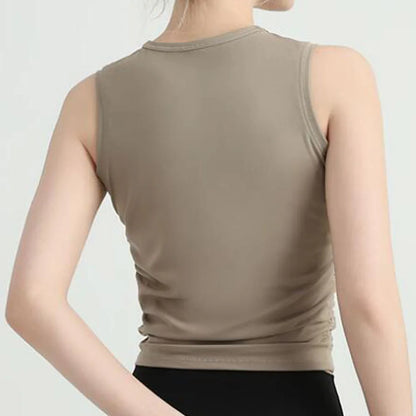Women's Tops & Tees Sexy Sleeveless Basic Tanks Size 4 6 8 10 Black khaki