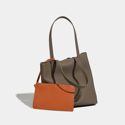 Women's Tote 2024 Simple High Quality Shoulder Fashionable and Versatile Large Capacity Shopping Bag Casual Handbag
