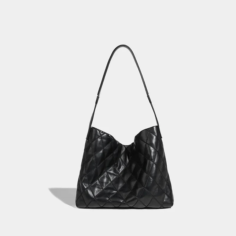 Women's Tote Small Fragrance Korean Style Large Capacity Shoulder Bag Diamond High-end Class Commuting Fashion Handbag