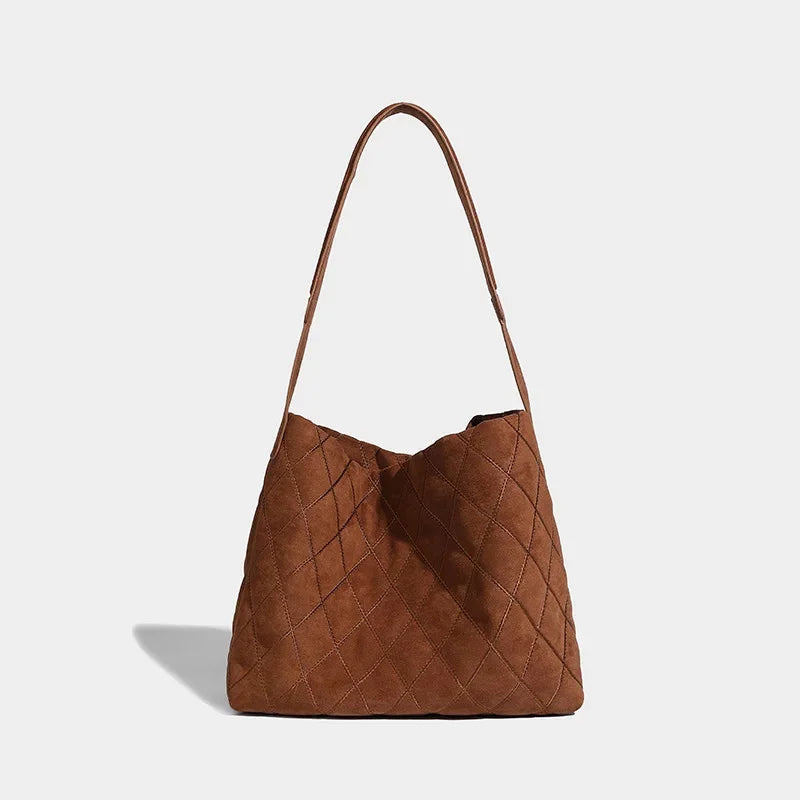 Women's Tote Small Fragrance Korean Style Large Capacity Shoulder Bag Diamond High-end Class Commuting Fashion Handbag