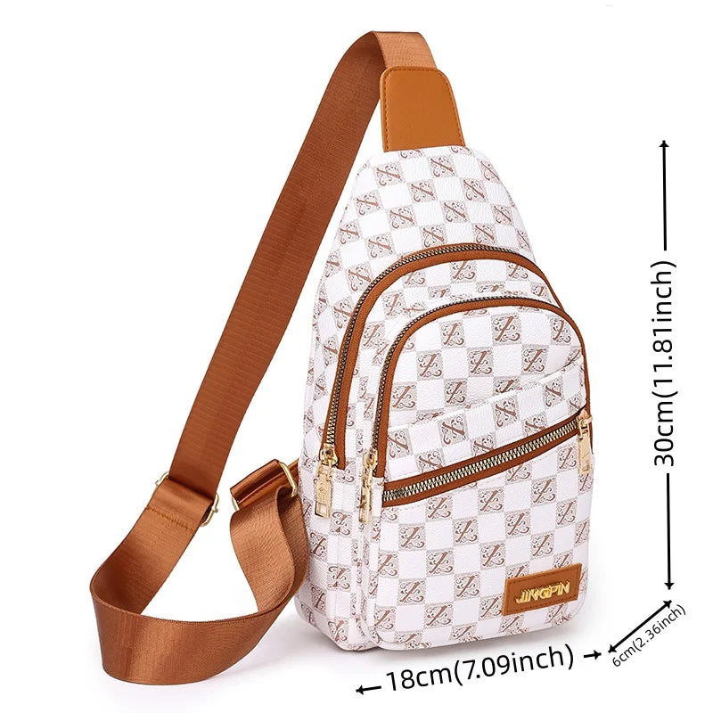 Women's Trend Fashion Soft PU Leather Chest Pack High-quality Female Leisure Crossbody Bags Ladies Luxury Designer Shoulder Bags