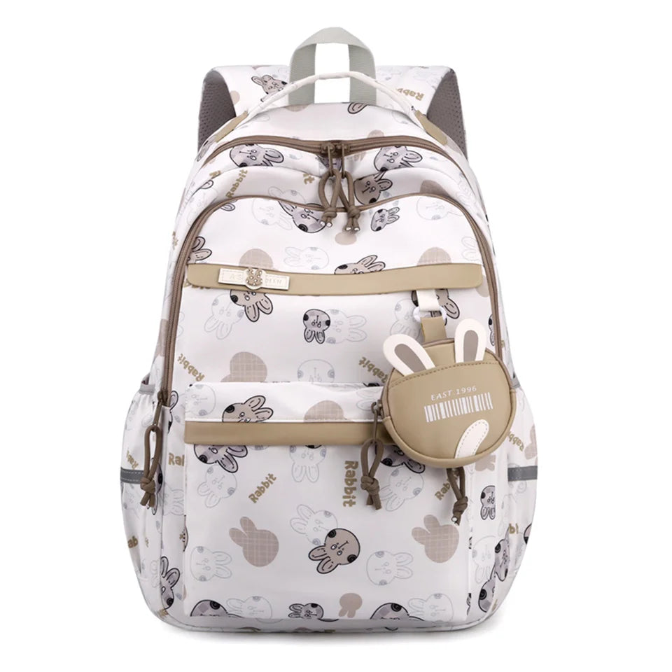 Women's Trend Nylon Schoolbags Large-capacity Waterproof Ladies Backpack Simplicity Versatile Teenagers Student Leisure Rucksack
