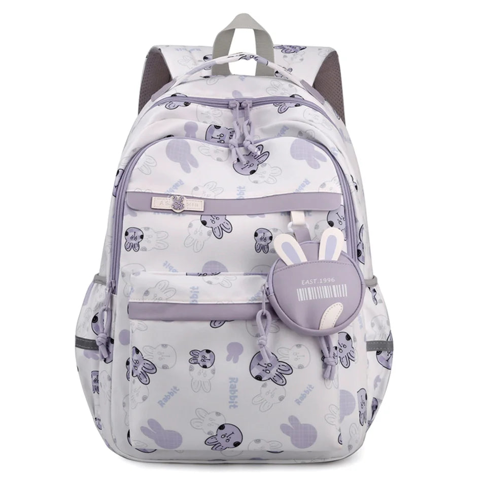 Women's Trend Nylon Schoolbags Large-capacity Waterproof Ladies Backpack Simplicity Versatile Teenagers Student Leisure Rucksack