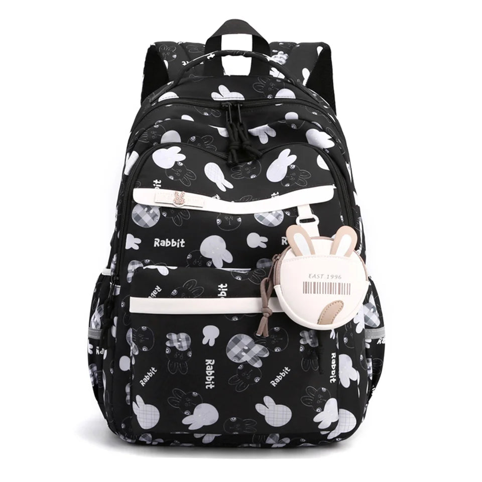 Women's Trend Nylon Schoolbags Large-capacity Waterproof Ladies Backpack Simplicity Versatile Teenagers Student Leisure Rucksack