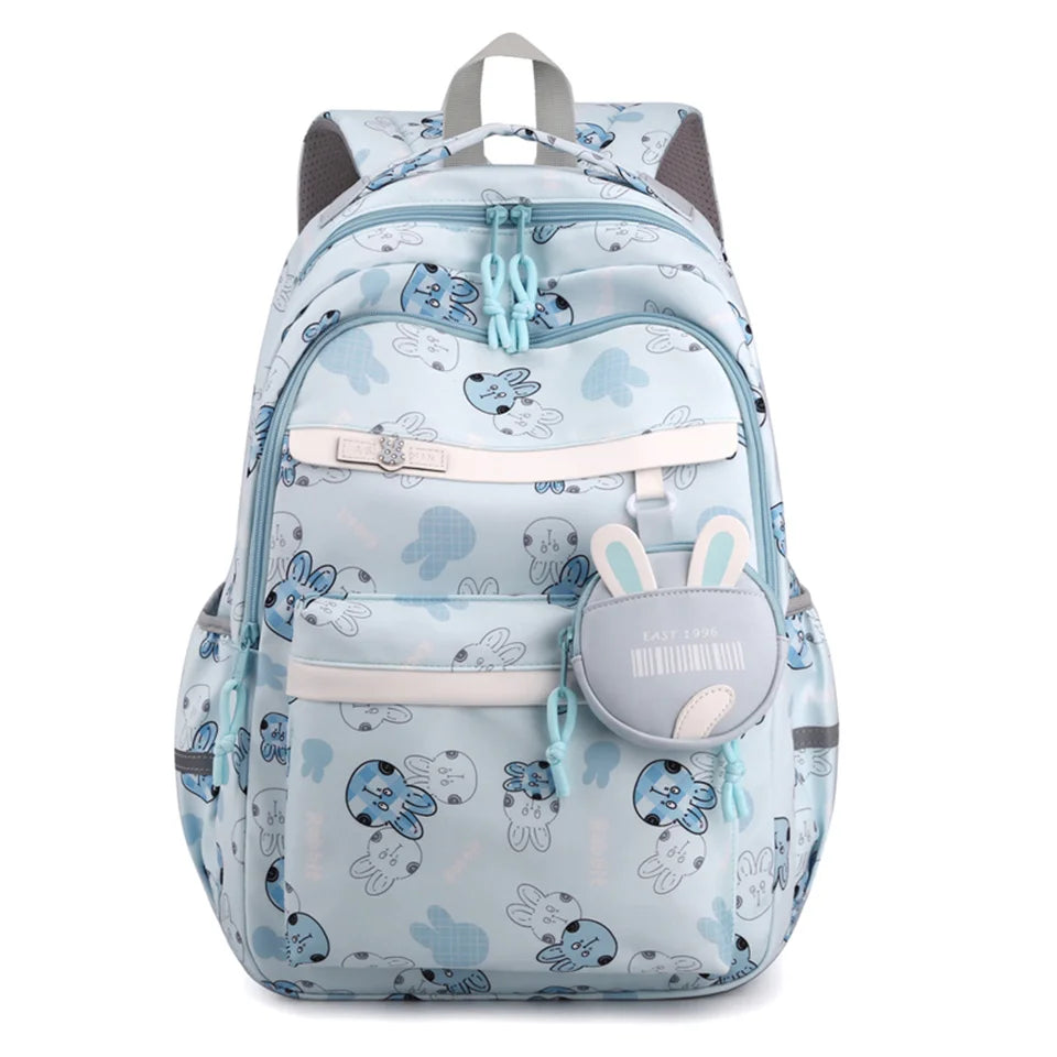 Women's Trend Nylon Schoolbags Large-capacity Waterproof Ladies Backpack Simplicity Versatile Teenagers Student Leisure Rucksack