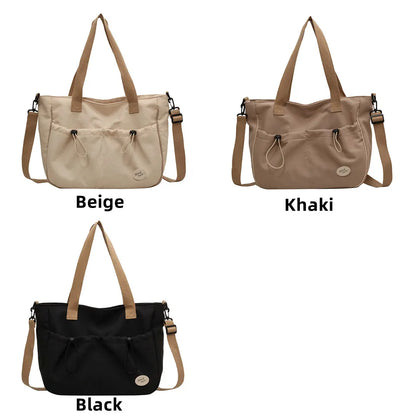 Women's Trend Shoulder Bags Long Strap Canvas Fashion Crossbody Bags Multi Pocket and Large Capacity High Quality Female Handbag