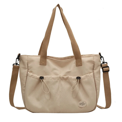Women's Trend Shoulder Bags Long Strap Canvas Fashion Crossbody Bags Multi Pocket and Large Capacity High Quality Female Handbag
